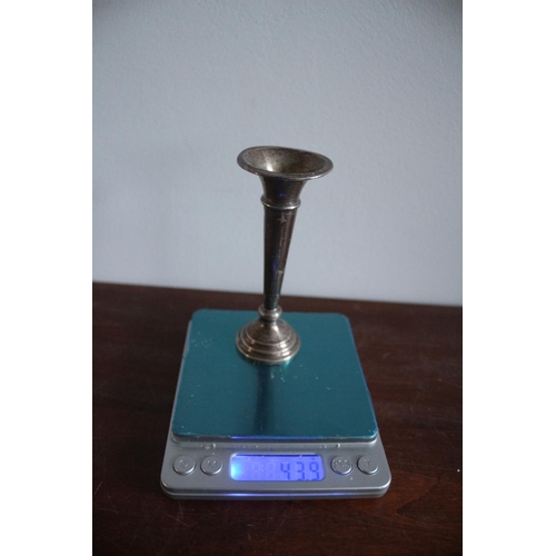 41 - Hallmarked Silver Candlestick Holder, 43.9g