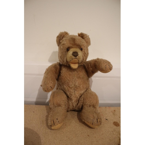 52 - Aged Teddy Bear with Jointed Arms, Approximately 23cm Tall whilst sitting