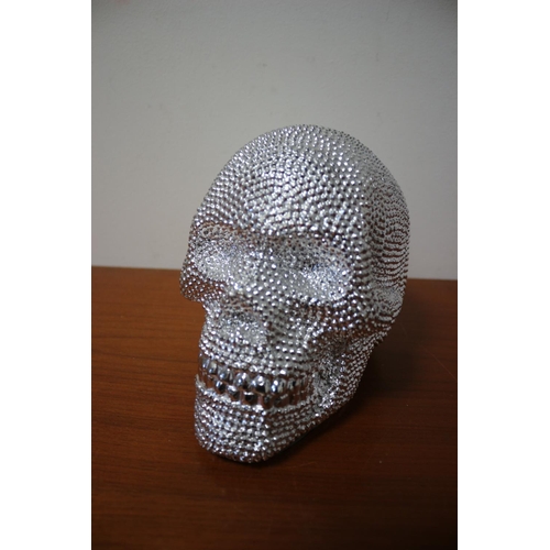 66 - Moulded Silver Skull