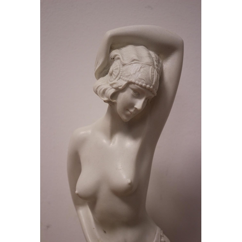 77 - Large Resin Semi Nude, Signed Ornament, 39cm