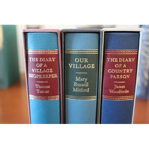 9 - 3 Folio Society Books, Diary of a Village Shopkeeper 1998, Diary of a Country Person 1992, Our Villa... 