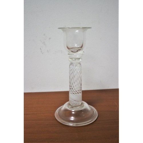 90 - Georgian Candle Stick with Swirl Pattern, 18cm