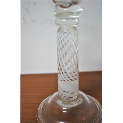 90 - Georgian Candle Stick with Swirl Pattern, 18cm