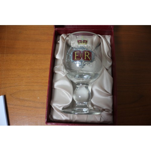 96 - Silver Jubilee 1977 Boxed Glass Goblet