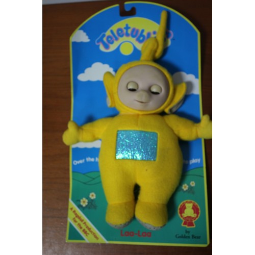 99 - Rare - Golden Bear Product Teletubbies 'Laa Laa' 1996 Original Doll with Rolling Eyes, 35cm Tall on ... 