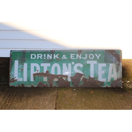 164 - Large Lipton Tea Enamel Sign (Original) 
183cm x 61cm