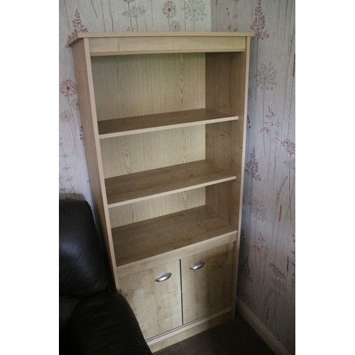 265 - Wood Effect Bookshelf with Cupboards
35cm deep x 71cm wide x 160cm high