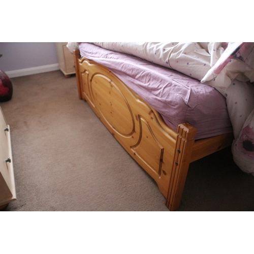 271 - Pine Wood Double Bed Frame