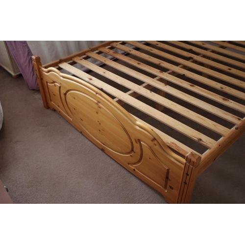 271 - Pine Wood Double Bed Frame