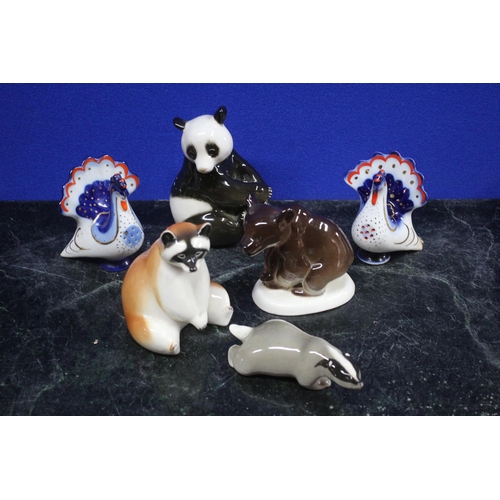 288 - Nice Selection of USSR Lomonasov China Animals