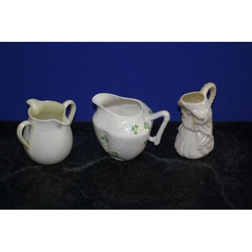 296 - 3 x Mixed Age Items of Belleek Pottery