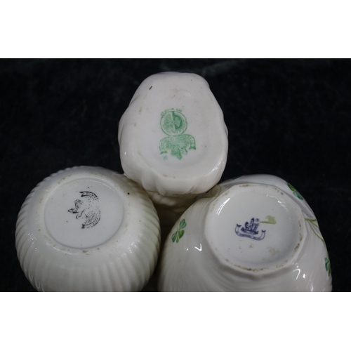 296 - 3 x Mixed Age Items of Belleek Pottery