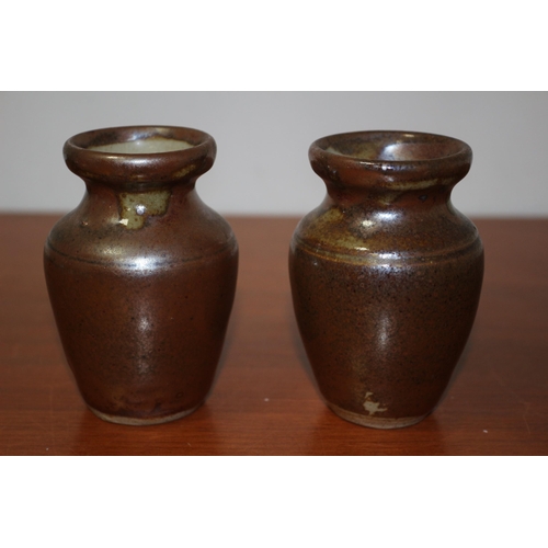 308 - Vintage Port Dundas Twin Handled Urn plus 2 Aylesford Pottery Vases - Tallest 10cm