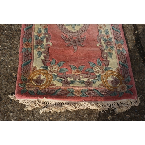 314 - Thick 100% Wool Pile, Hand Woven Rug with Tasselled Ends