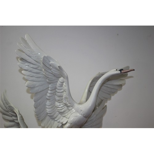 320 - Limited Edition Lladro Figure: Swans Take Flight.

This Stunning Porcelain Figurine Depicts Two Beau... 