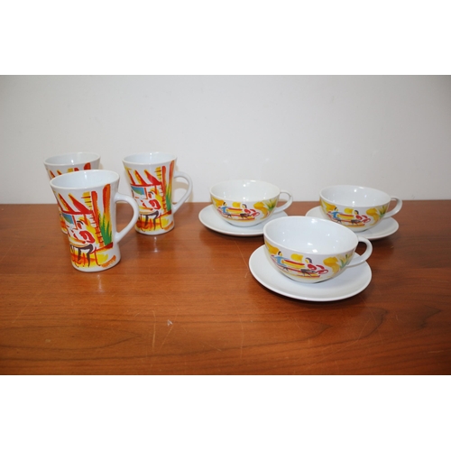 336 - Nestle Cups x3, 3 Saucers, 3 Mugs