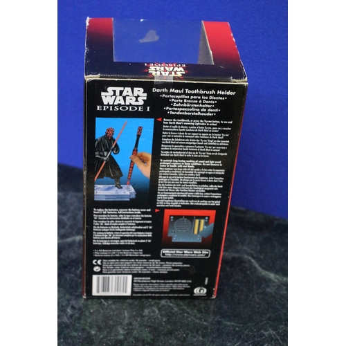 340 - Star Wars Darth Maul Toothbrush & Holder Boxed