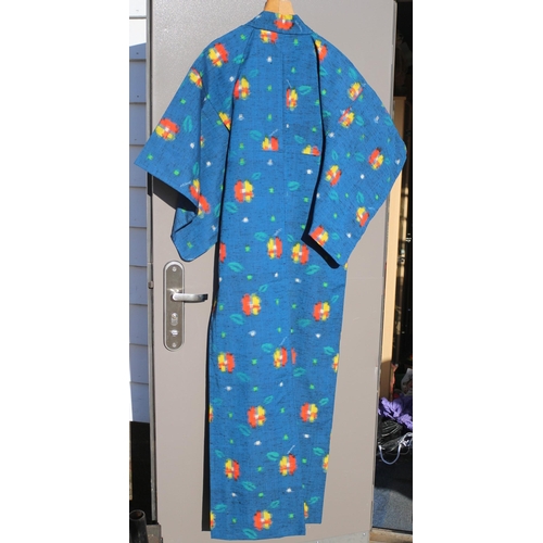 117 - Hand Made Japanese Blue Design Kimono