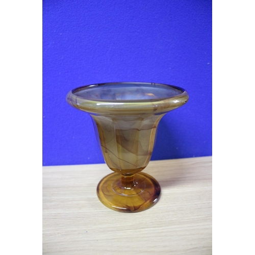 12 - Davidson Cloud Glass bowl, stand and Base.
Bowl is 28cm x 6cm
Stand is 20cm x 4.5cm
Vase is 14cm x 1... 