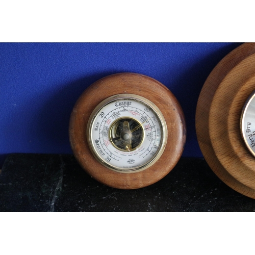 127 - 2 Barometers, one is Oak