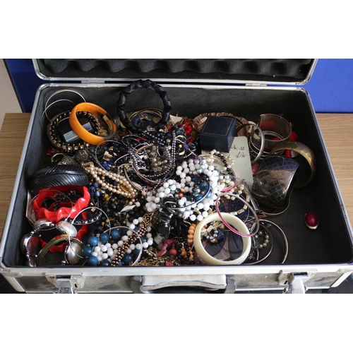 141 - Box of Costume Jewellery in Hard Case