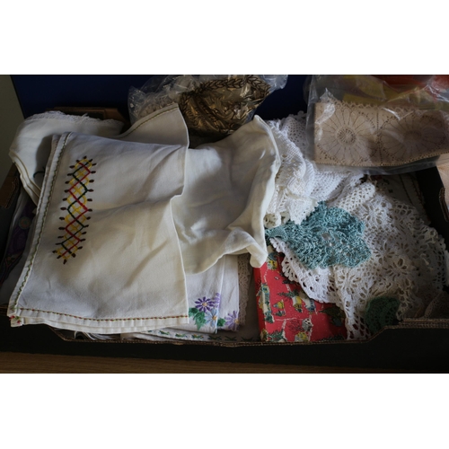 147 - Large Box of Linen