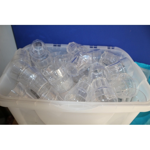 184 - Large Bundle of Plastic Wine Glasses and Tumblers