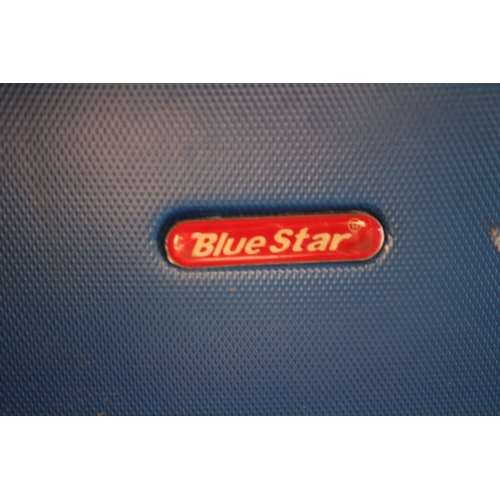 213 - Blue Star Hard Shell Case, Cracked