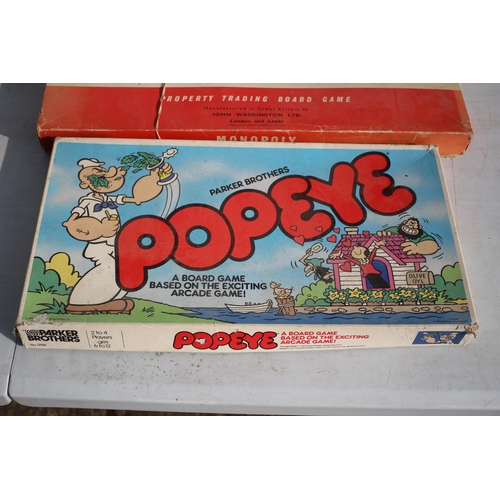 218 - Popeye & Monopoly Vintage Board Games