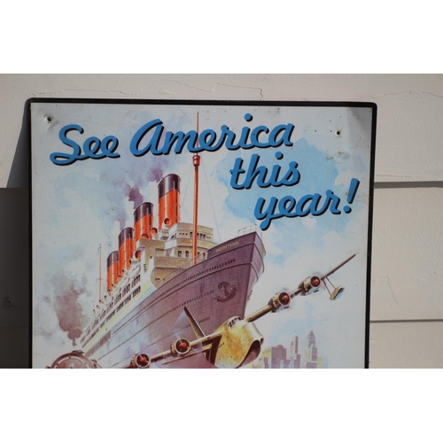 227 - Marco Polo Travel Tin Sign, 40 x  30cm