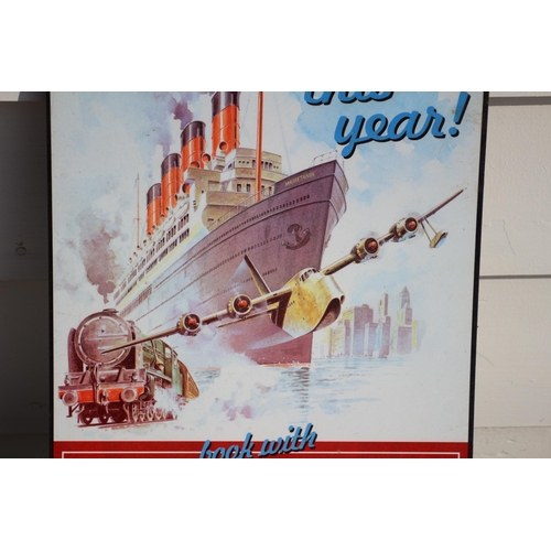 227 - Marco Polo Travel Tin Sign, 40 x  30cm