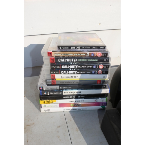 236 - Bundle of PS Games & Steering Wheel with Foot Pedals