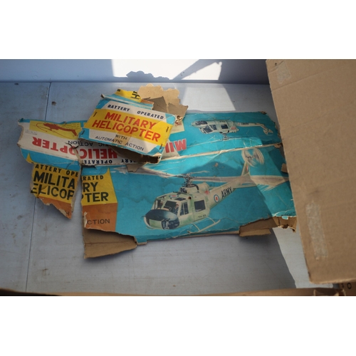 244 - Vintage Model Making Items and Battery Driven Military Helicopter in Box