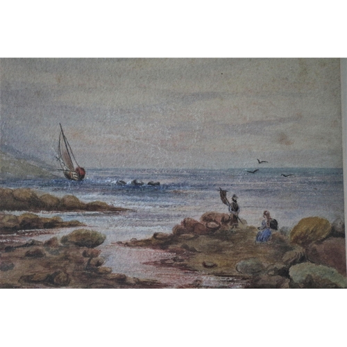 27 - Signed A. HULK Watercolour of Coastal Scene