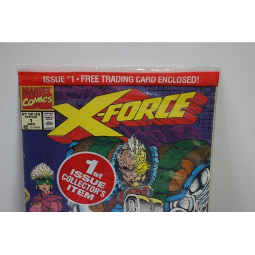 3 - X Force #1 sealed with Trading Cards