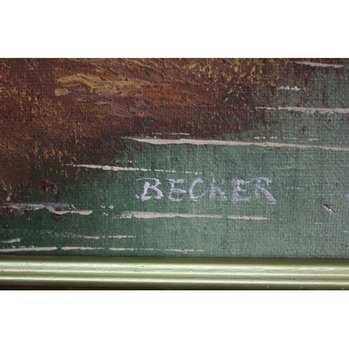 70 - Signed Oil on Canvas, Becker