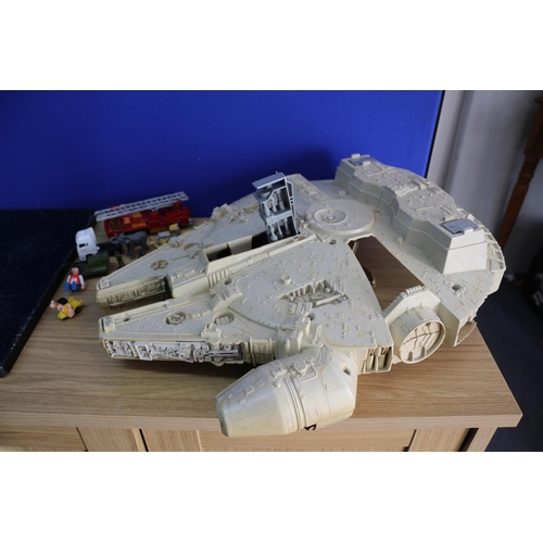 73 - Aged Millennium Falcon and Cars