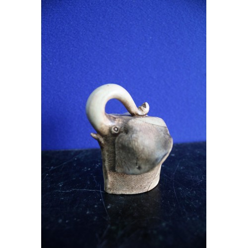 53 - Small Pottery Elephant Bell