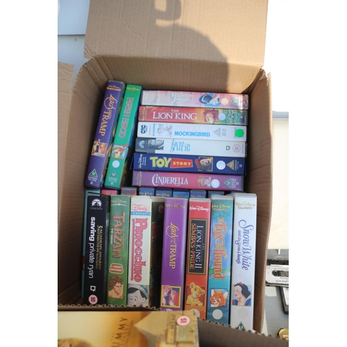 247 - Mixed Lot including Tapes, Dvds, Disney VHS