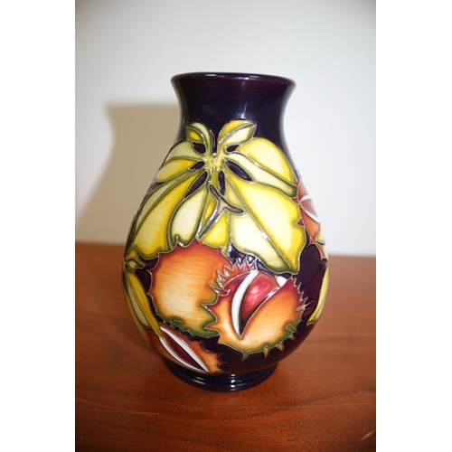 261 - Moorcroft Vase, Conker Design, Limited Edition 34/60, Signed K.Goodwin, 13.5cm tall