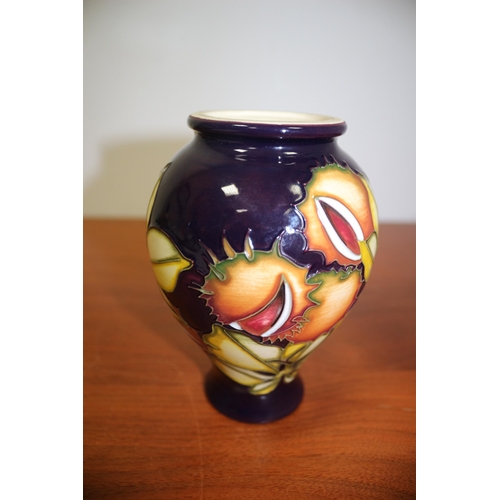 261 - Moorcroft Vase, Conker Design, Limited Edition 34/60, Signed K.Goodwin, 13.5cm tall