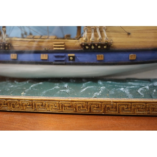 273 - Boat in Perspex Box, 61 x 22.5 x 46 cm