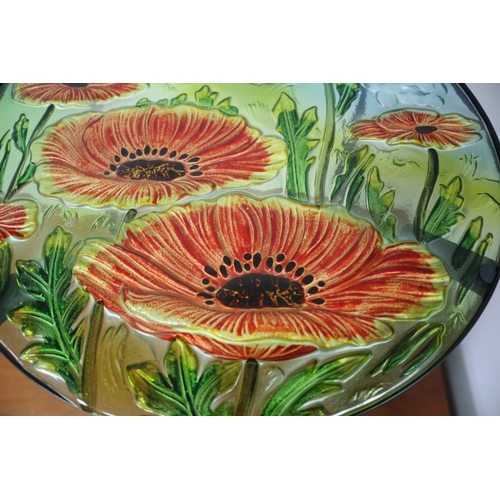 296 - Poppy Glass Topped Side Table, 20cm High