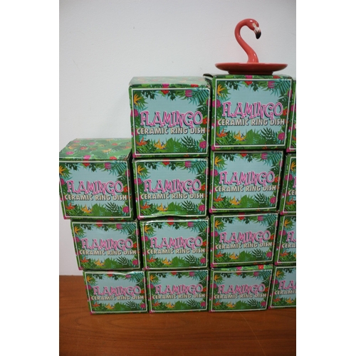 337 - 19 x Flamingo Ring Dishes, Boxed