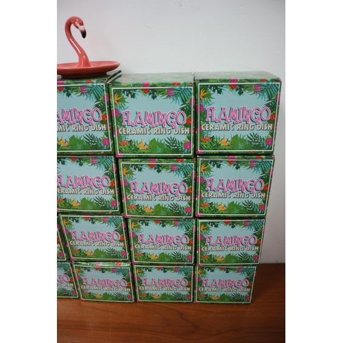 337 - 19 x Flamingo Ring Dishes, Boxed