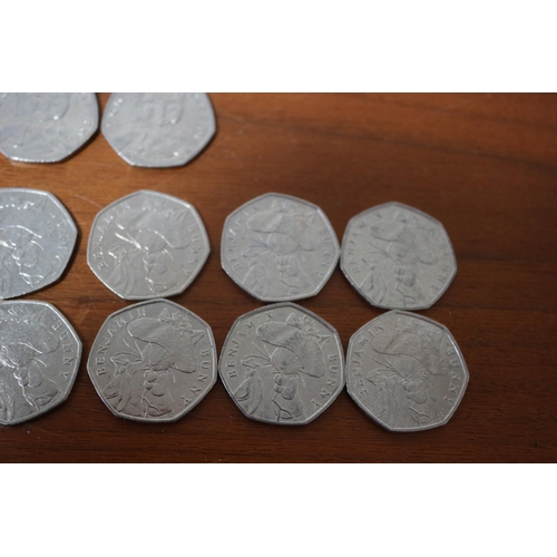 342 - Collection of Beatrix Potter Collectable 50p Coins (29)