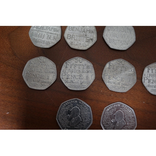 347 - Collection of Mixed Collectable 50p Coins