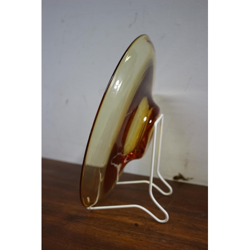 663 - Small Whitefriars Glass Dish, Yellow Colour 
25cm