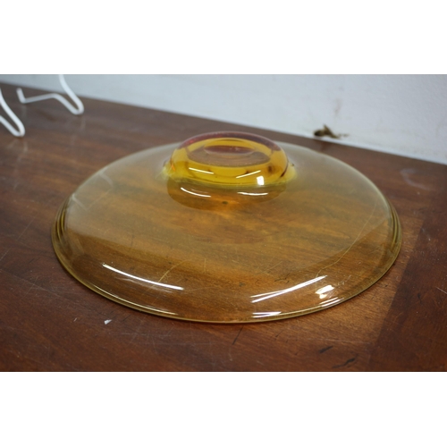 663 - Small Whitefriars Glass Dish, Yellow Colour 
25cm