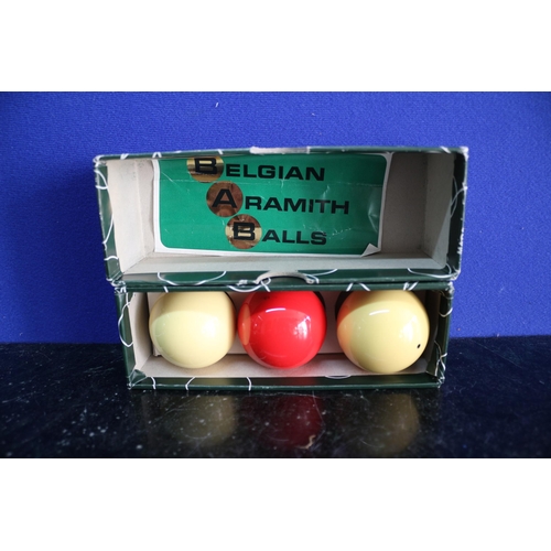 36 - Set of 3 Boxed Aramith Balls